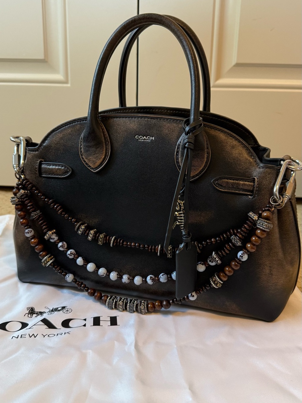 Coach Empire Carryall 28 in Loved Leather - Picture 11 of 13